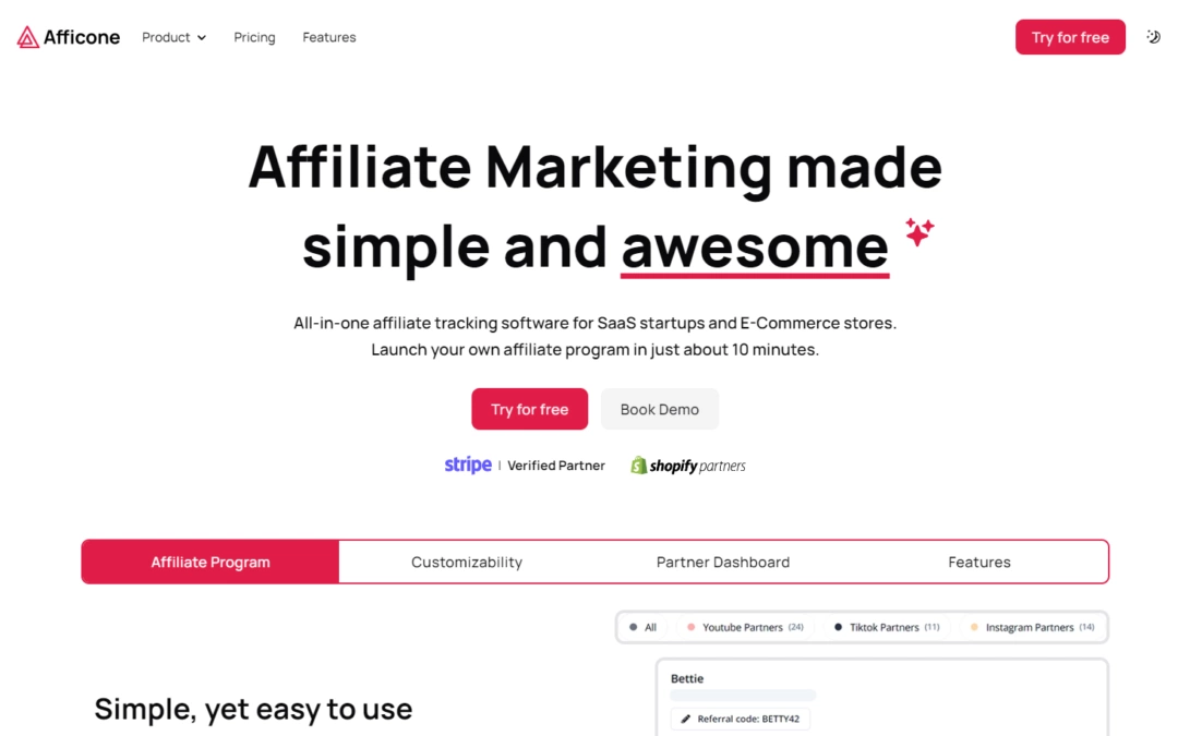 Afficone Affiliate Lifetime Deal for Affiliate marketing